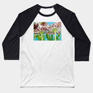 Osteospermum  Flower Power Double Series  Double White Bronze Baseball T-Shirt